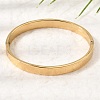 304 Stainless Steel Roman Numerals Hinged Cuff Bangles for Women SA-CBAC920-12G-1