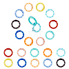 20Pcs 10 Colors Zinc Alloy Spring Gate Rings FIND-HY0002-97-1