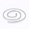 Non-Tarnish 304 Stainless Steel Box Chain Necklaces NJEW-F227-09P-07-1