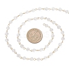Handmade 304 Stainless Steel Glass Rondelle Link Chains AJEW-JB01460-01-4