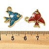 304 Stainless Steel Enamel Pendants STAS-D369-21G-3
