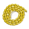 Opaque Solid Color Electroplate Glass Beads Strands LS-EGLA-N013-P6mm-B06-2