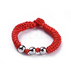 Adjustable Nylon Cord Braided Bead Bracelets and Rings Sets SJEW-JS01029-03-6