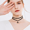 80Pcs 4 Colors Rack Plating Alloy Enamel Pendant Rhinestone Settings FIND-DC0003-11-5