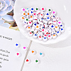 White Opaque Acrylic Beads SACR-YW0001-15-8