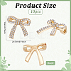 10Pcs Bowknot Shape Alloy Rhinestone Brooches for Backpack Clothes JEWB-PH0001-40-2