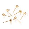 202 Stainless Steel Stud Earring Findings X-STAS-F141-06G-4mm-1