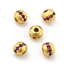 Brass Micro Pave Cubic Zirconia Beads KK-R216-08G-02-1