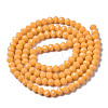 Opaque Solid Color Glass Beads Strands EGLA-A034-P6mm-D21-2