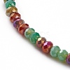 Faceted Rondelle Glass Beads Stretch Bracelets BJEW-JB05793-03-3
