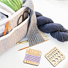 4Pcs 2 Style Wood Knitting Gauge Rulers DIY-BC0009-31-6