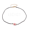 Faceted Natural Dyed Rhodochrosite Pendant Necklaces NJEW-JN03230-02-1