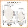 2 Bags 2 Styles Cute Girl Head Shaped Plywood Hairpin Display Rack ODIS-PH0001-94-2