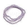 Electroplate Glass Beads Strands X-EGLA-J144-PL-C04-2