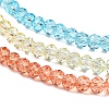 Transparent Painted Glass Beads Strands X1-DGLA-A034-T4mm-A13-4