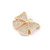 Brass Micro Pave Cubic Zirconia Pendants KK-U051-04G-01-2