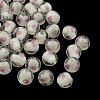 Handmade Luminous Inner Flower Lampwork Beads LAMP-R129-10mm-01-1