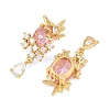 Brass Micro Pave Cubic Zirconia Pendants CU-CBA7392-07G-02-2