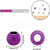 Matte Spray Painted Acrylic European Beads ACRP-NB0001-03-2