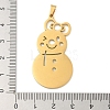 Christmas Theme 304 Stainless Steel Pendants STAS-Q005-01G-05-3