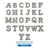 Alphabet Resin Rhinestone Patches DIY-TAC0005-45B-17
