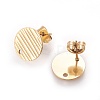 Ion Plating(IP) 304 Stainless Steel Ear Stud Findings X-STAS-O119-17C-G-1