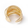 Rack Plating Brass Multi Circle Criss Cross Open Cuff Ring for Women X-RJEW-B043-12-2