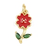 Brass Micro Pave Cubic Zirconia Pendants KK-F938-29G-01D-1