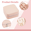 Square PVC with lint Jewelry Storage Zipper Box CON-WH0099-03A-5