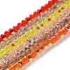 Transparent Electroplate Glass Beads Strands GLAA-Q099-C01-M01-1-1