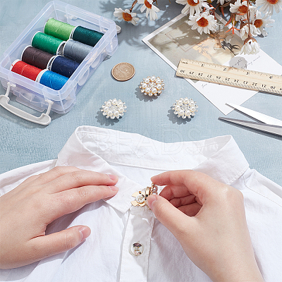 4Pcs Alloy Rhinestone Cufflinks HJEW-NB00216-1