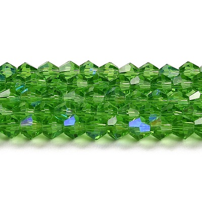 Transparent Electroplate Glass Beads Strands EGLA-A039-T2mm-L03-1