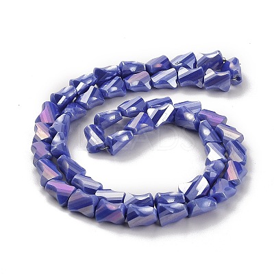 Electroplated Glass Beads Strands GLAA-G092-A-06-1