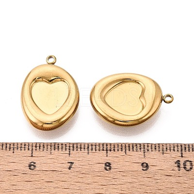 304 Stainless Steel Pendant Cabochon Settings STAS-T075-24G-1