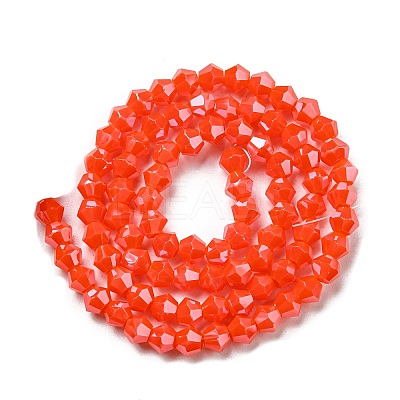 Opaque Solid Color Electroplate Glass Beads Strands EGLA-A039-P4mm-A03-1