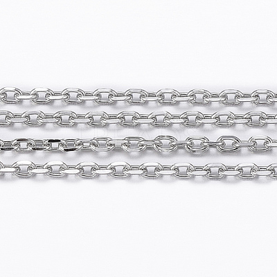 Non-Tarnish 3.28 Feet 304 Stainless Steel Cable Chains X-CHS-H009-02P-1