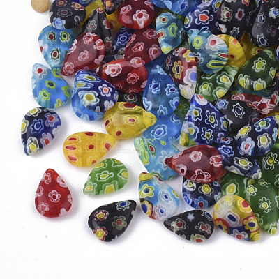 Handmade Millefiori Glass Charms LK-T001-03-1