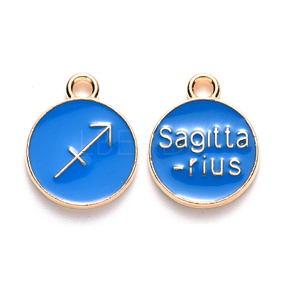 Alloy Enamel Pendants ENAM-S124-01A-02F-1