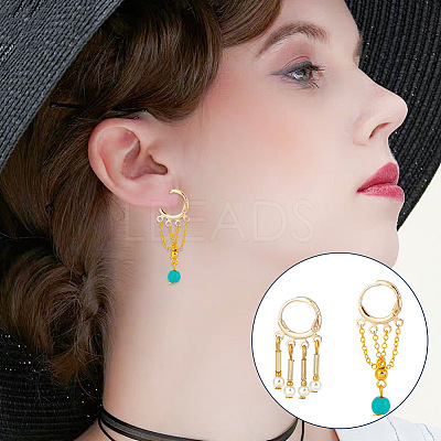 10 Pair Brass Leverback Earring Findings KK-BC0013-27-1