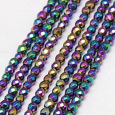 Electroplate Non-magnetic Synthetic Hematite Beads Strands G-J169B-2mm-05-1