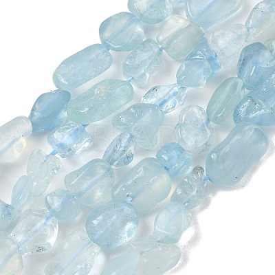 Natural Aquamarine Beads Strands X-G-K203-46-1