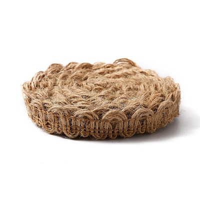 Braided Burlap Ribbon OCOR-WH0073-76-1
