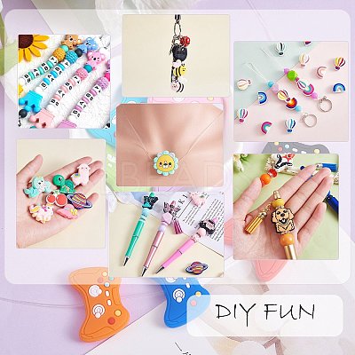 10Pcs 2 Colors Silicone Beads JX772A-1