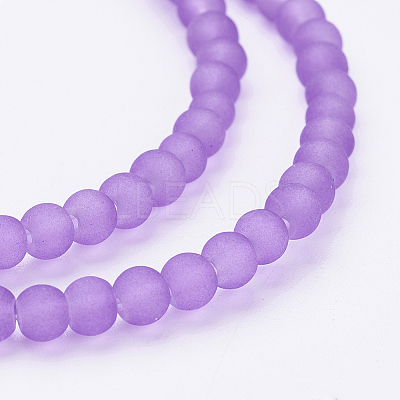 Baking Paint Transparent Glass Bead Strands X-GLAA-S031-4mm-32-1