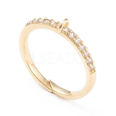 Brass Cuff Finger Ring Settings X-KK-L155-34G-1