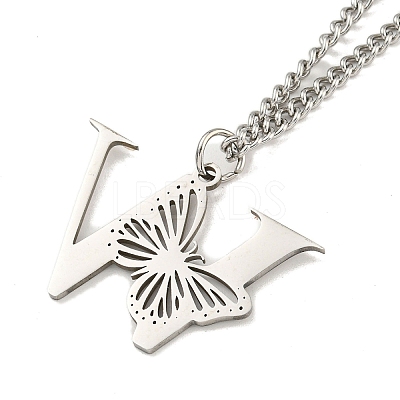 201 Stainless Steel Necklaces NJEW-Q336-01W-P-1