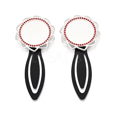 Alloy & Iron Bookmark Cabochon Settings PALLOY-N184-10S-1
