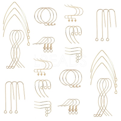 Brass Earring Hooks KK-SC0001-43G-1