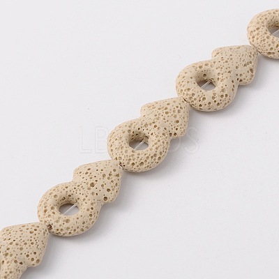 Synthetic Lava Rock Bead Strands G-N0093-17-1