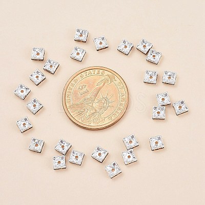 Brass Rhinestone Spacer Beads RSB072-06S-1